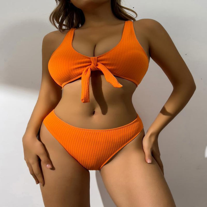 Damen Badeanzug im stilvollen Crop-Top Design mit Knotendetail Echo Archiv