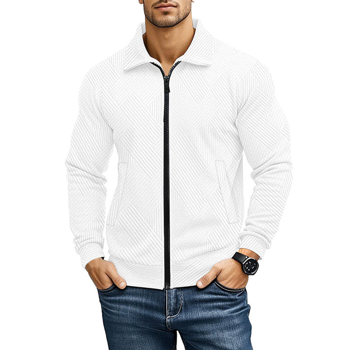 Herren bequeme und stylische Kapuzenjacke mit strukturiertem Gewebe Echoarchiv