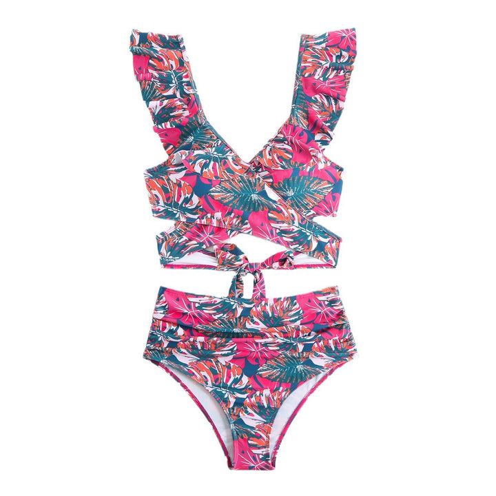 Damen Stilvolles Wickel-Bikini-Set mit Rüschendetails Echo Archiv