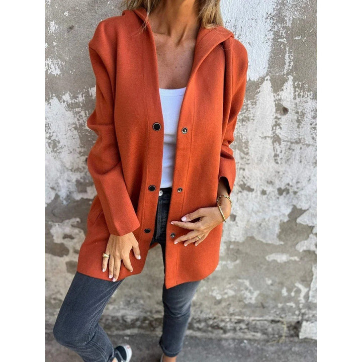 Damen Midilanger Oversize-Mantel aus Wollmix mit klarer Knopfleiste und minimalistischem Revers Echo Archiv
