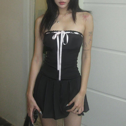 Damen Trägerkleid mit elegantem Spitzendetail und schwingendem Rock Echo Archiv