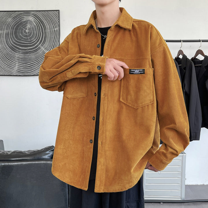 Herren lässige Cordjacke mit praktischen Taschen Echoarchiv
