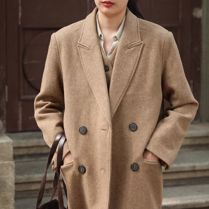 Damen Elegante und moderne Wool Trenchcoat Echoarchiv