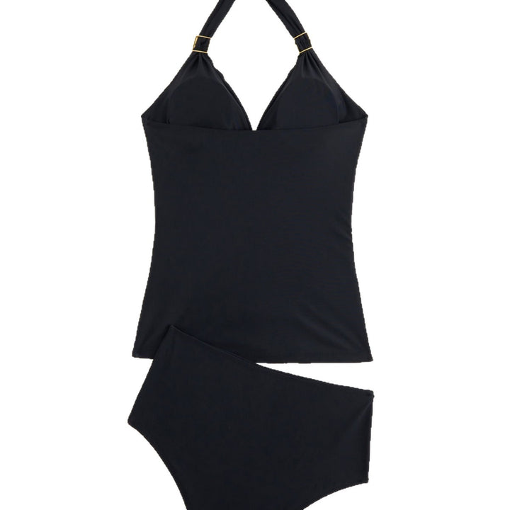 Damen Eleganter Tankini mit Halterneck und Goldakzenten Echo Archiv