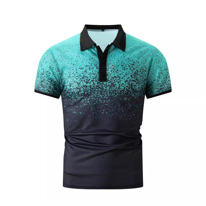 Herren Poloshirt mit Farbverlauf und modernem Design Echoarchiv