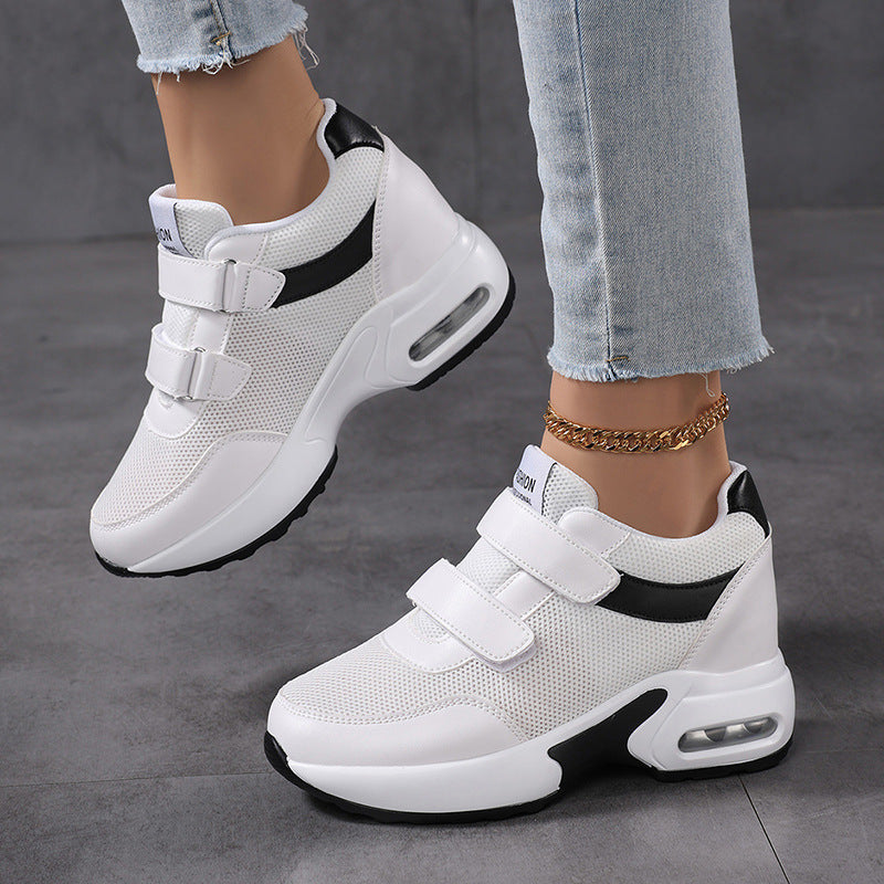 Damen nan sportliche Plateausneaker mit Klettverschluss und sichtbarer Luftpolstersohle aus atmungsaktivem Mesh Echo Archiv