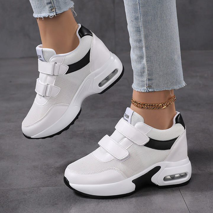 Damen nan sportliche Plateausneaker mit Klettverschluss und sichtbarer Luftpolstersohle aus atmungsaktivem Mesh Echo Archiv