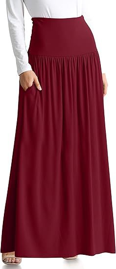 Damen Maxi-Rock mit elastischem Bund und Taschen Echo Archiv