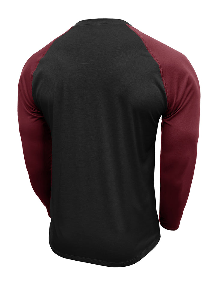Herren Raglan Langarmshirt mit Kontrastärmeln Echoarchiv