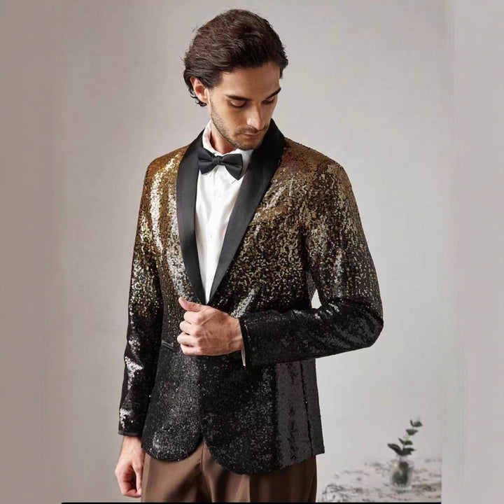 Herren schimmernder Paillettenblazer Echoarchiv