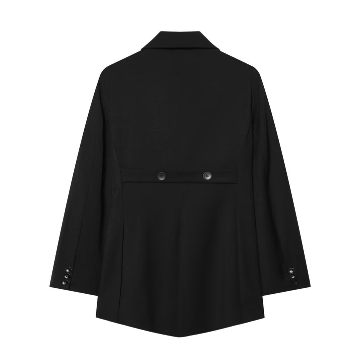 Damen Doppelreihiger Oversize-Blazer mit Satinfutter und verlängertem Saum Echo Archiv