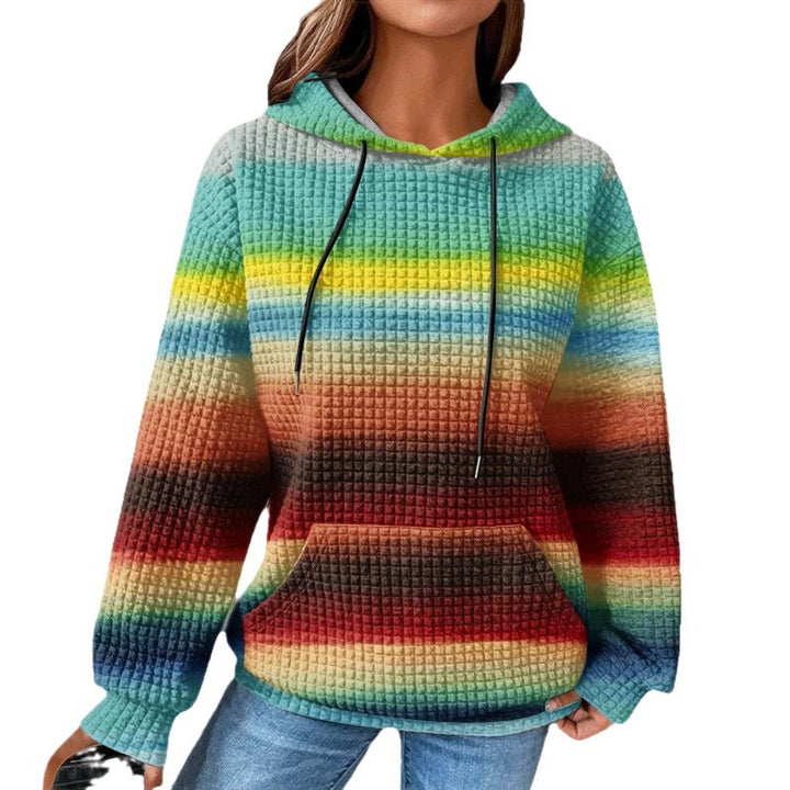 Damen Modischer Kapuzenpullover im Karodesign Echoarchiv