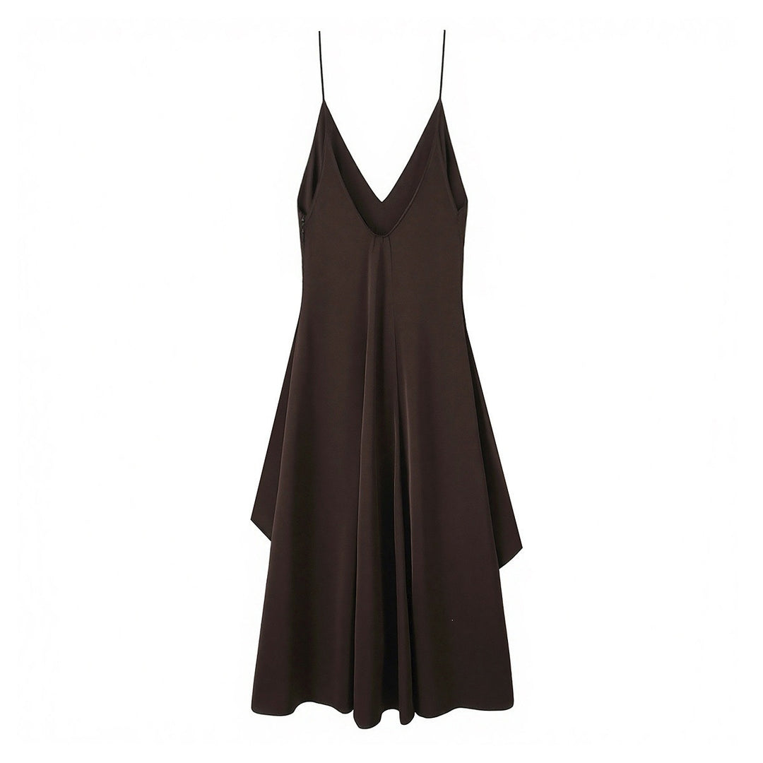 Damen Maxikleid mit asymmetrischem Saum und zartem Drapé Echo Archiv