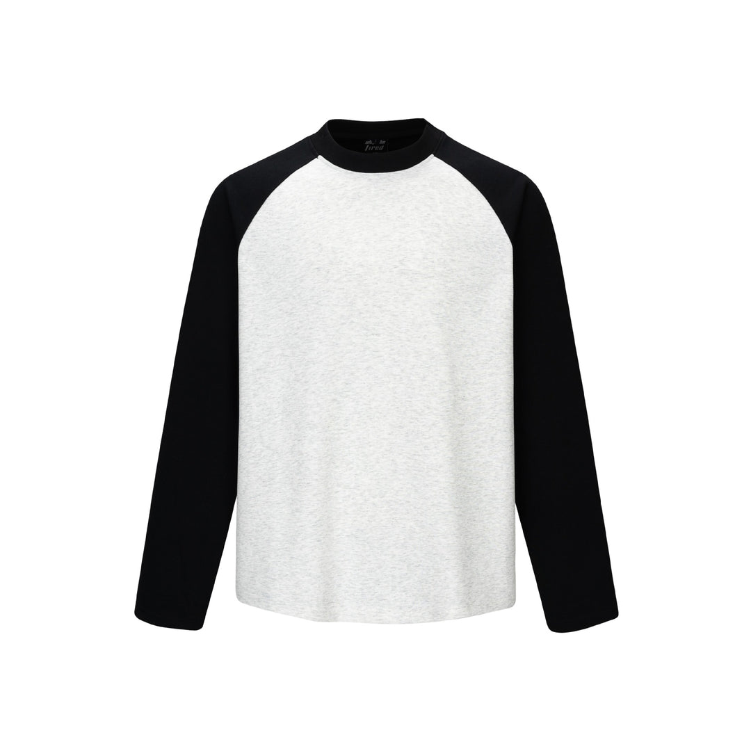 Unisex Raglan-Langarm‑Sweatshirt aus Baumwollmischung mit kontrastierenden Ärmeln und geripptem Rundhals Echoarchiv