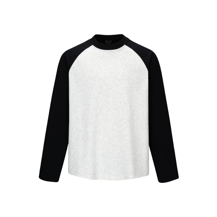 Unisex Raglan-Langarm‑Sweatshirt aus Baumwollmischung mit kontrastierenden Ärmeln und geripptem Rundhals Echoarchiv