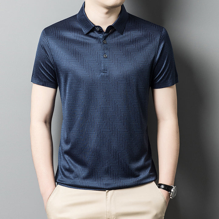 Herren Polohemd mit eleganter Struktur Echoarchiv