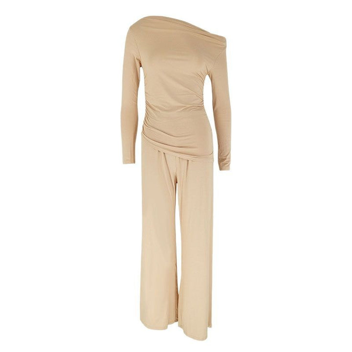 Damen elegantes Zweiteiliges Set aus fließendem Material mit asymmetrischem Design Echo Archiv