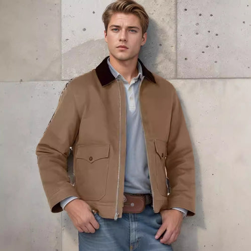 Herren modische Utility-Jacke mit funktionalen Taschen Echoarchiv