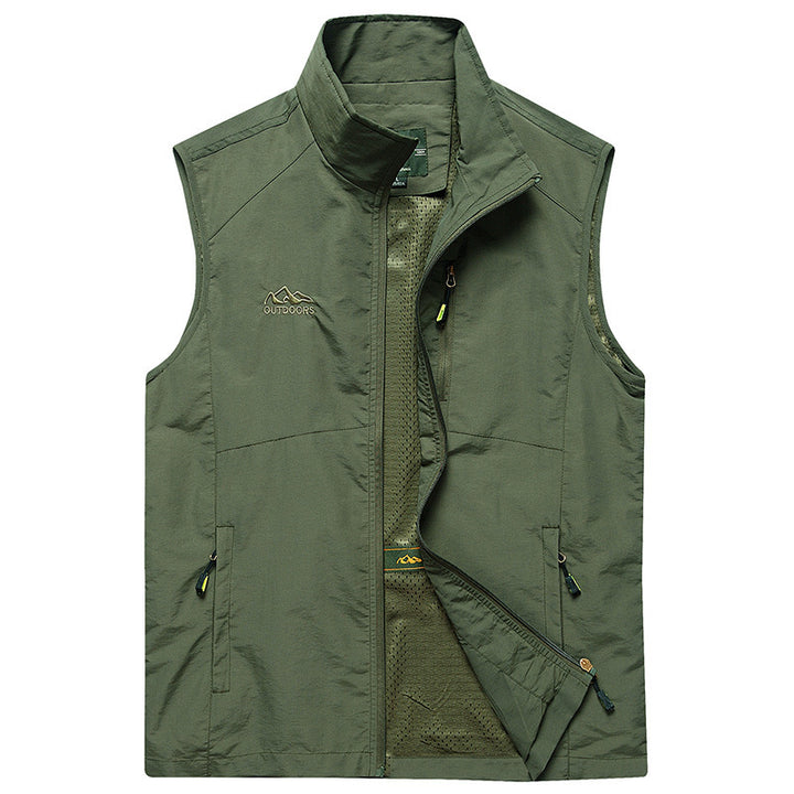 Herren Leichte atmungsaktive Outdoor‑Weste mit Mesh‑Innenfutter und Reißverschlusstaschen – Taviero