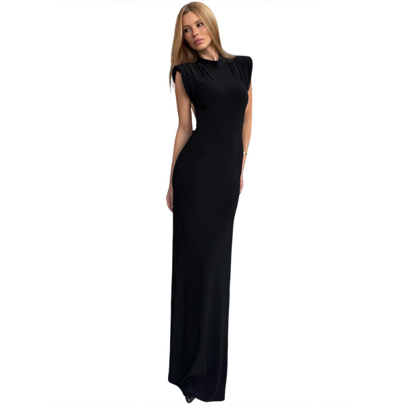 Damen Elegantes und figurbetontes Maxikleid mit Puffärmeln Echo Archiv