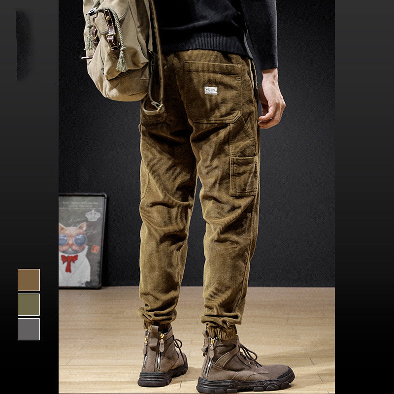 Herren Cordhosen mit praktischen Taschen und elastischem Bund Echoarchiv