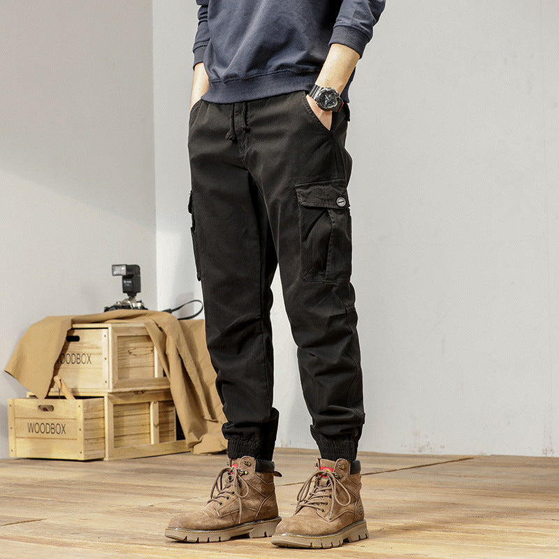 Herren Robust-Canvas Cargo-Jogger mit elastischem Kordelbund, aufgesetzten Utility-Taschen und gerippten Bündchen Echo Archiv
