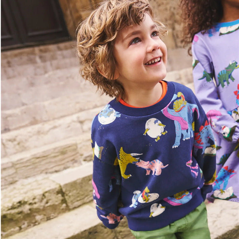 Jungen Sweatshirt mit buntem Dinosauriermuster Echo Archiv