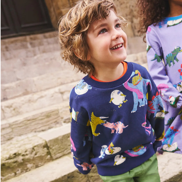 Jungen Sweatshirt mit buntem Dinosauriermuster Echo Archiv