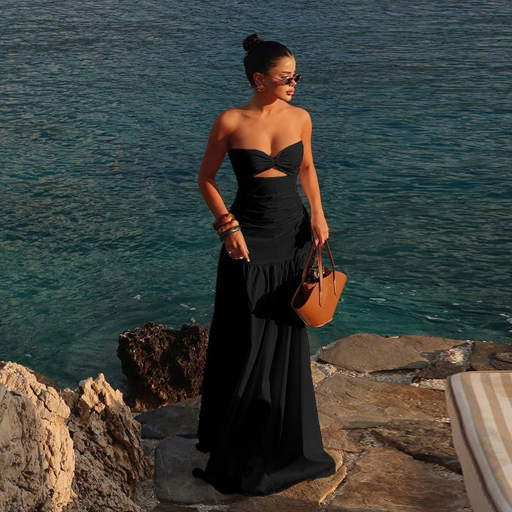 Damen Maxikleid mit Cut-Out-Design und voluminösem Rock Echo Archiv