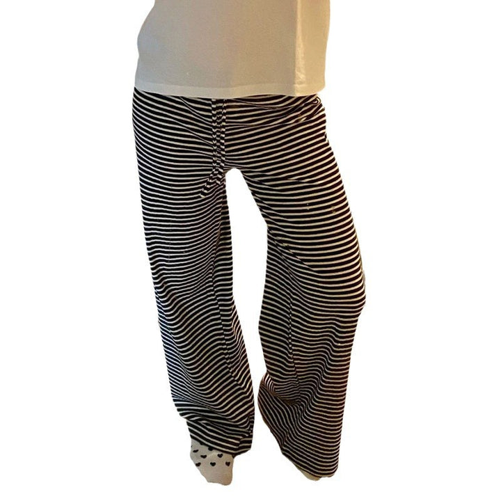 Damen nan leichte Jersey Loungehose mit Tunnelzug und weitem Bein Echo Archiv