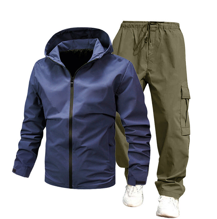 Herren Wetterfeste Outdoor-Jacke und Cargo-Hose Echo Archiv