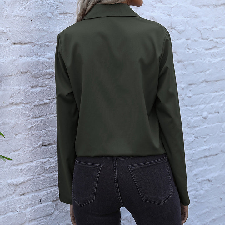 Damen Hemdbluse mit Kordelzug, Brusttaschen & lockerer Passform Echoarchiv