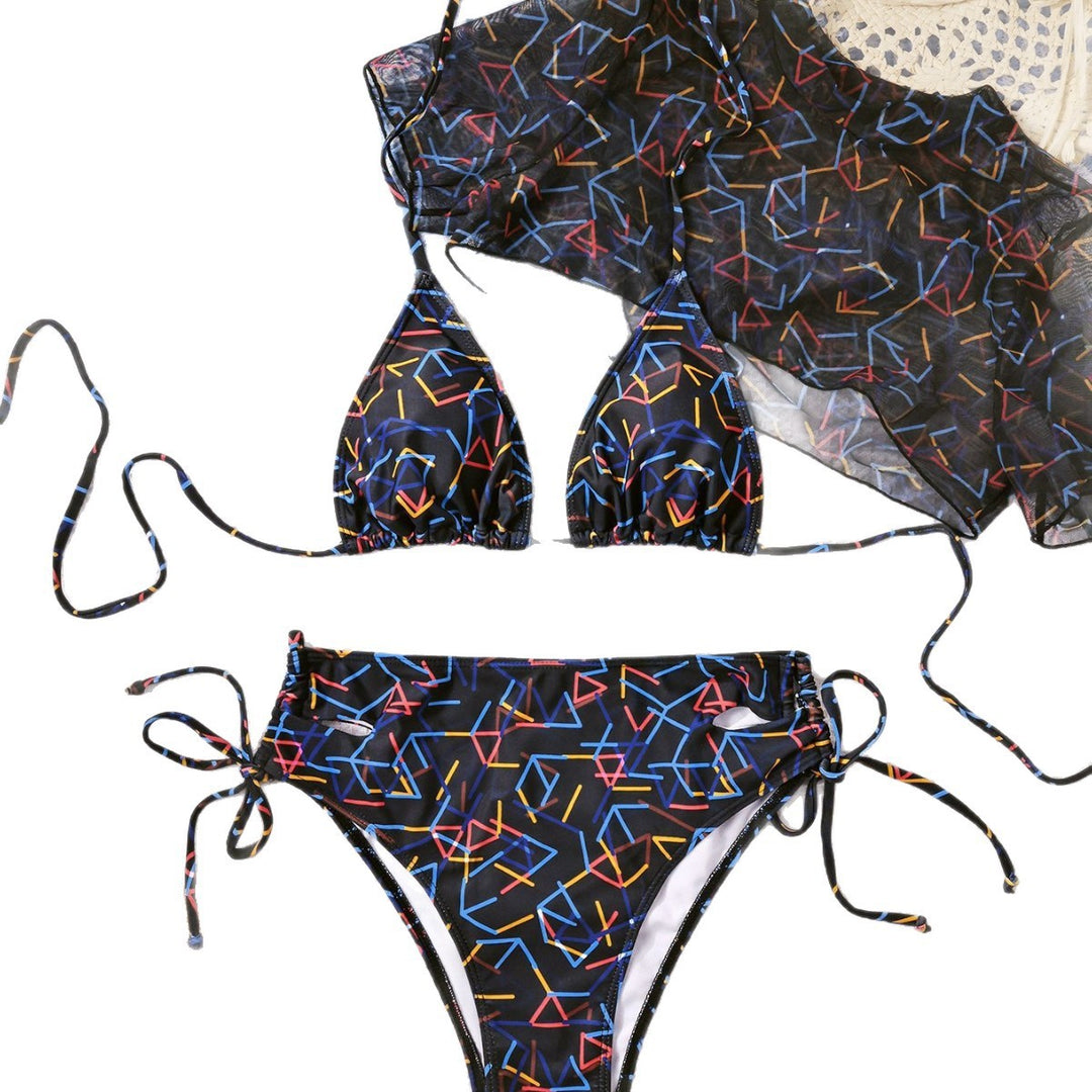 Damen Triangel-Bikini mit transparentem Übertop Echo Archiv