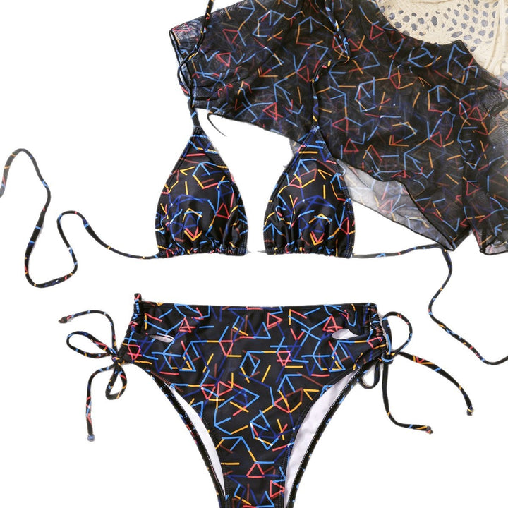 Damen Triangel-Bikini mit transparentem Übertop Echo Archiv