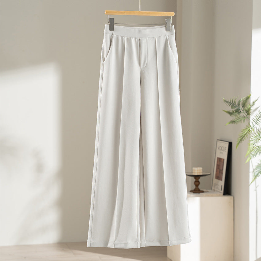 Damen Weite Palazzo-Hose aus Ponte-Jersey mit elastischem Komfortbund und Bügelfalte Echoarchiv