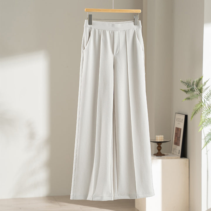 Damen Weite Palazzo-Hose aus Ponte-Jersey mit elastischem Komfortbund und Bügelfalte Echoarchiv