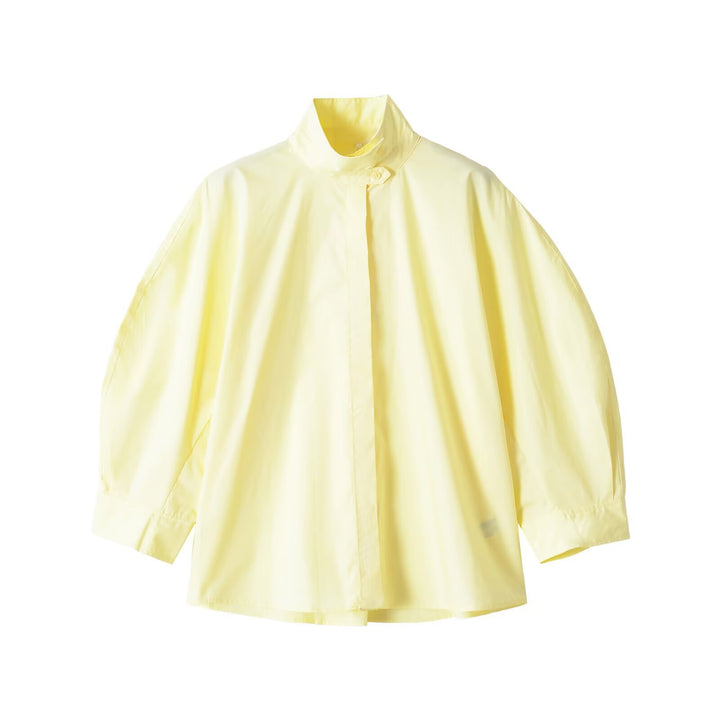Damen Oversize Bluse mit Stehkragen und verdeckter Knopfleiste Echo Archiv