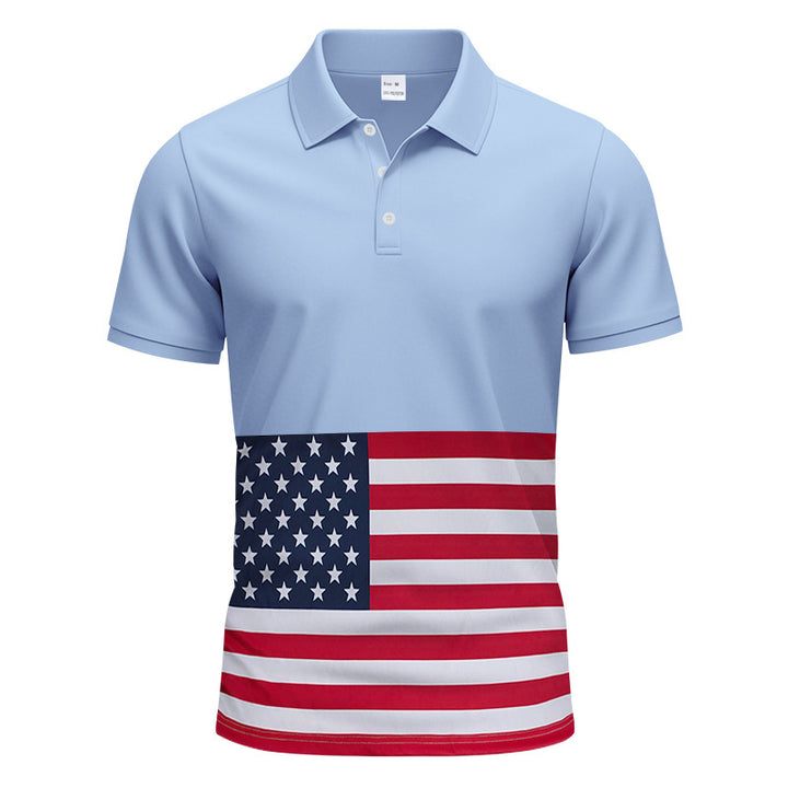 Herren Poloshirt mit einzigartigem Flaggenmotiv und moderner Passform Echoarchiv
