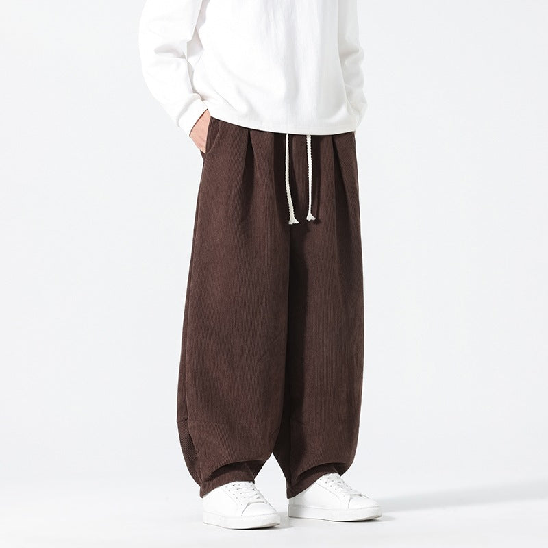 Herren Ballon‑Cordhose mit hoher Leibhöhe, Kordelzug und Faltenlegung Echo Archiv