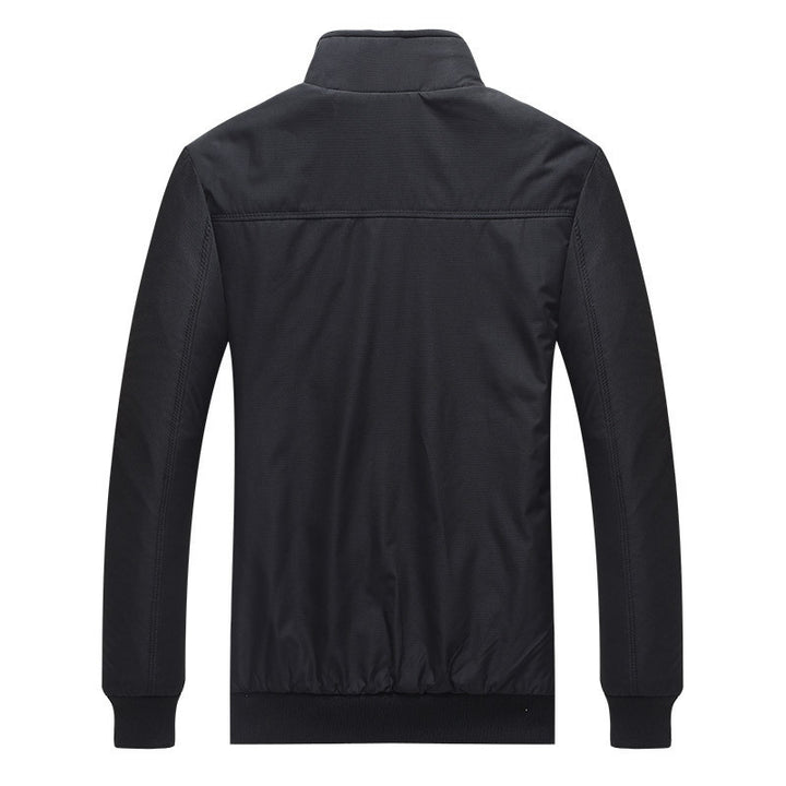 Herren Leichter Wind- und Wasserabweisender Blouson mit Stehkragen kariertem Innenfutter und Reißverschlusstaschen – Taviero