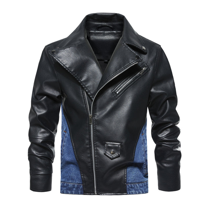 Herren Lederimitat und Jeans Kombi-Jacke Echoarchiv