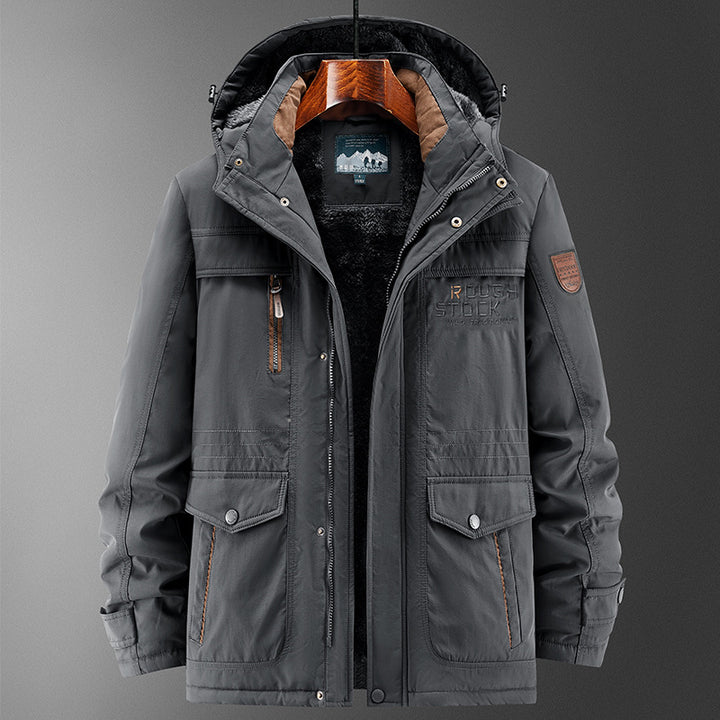 Herren Robuster gefütterter Field-Parka mit Teddyfutter, Kapuze und Multifunktions‑Taschen Echo Archiv