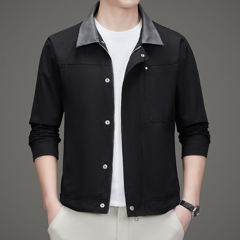 Herren Freizeitjacke im minimalistischen Design mit praktischen Taschen Echoarchiv