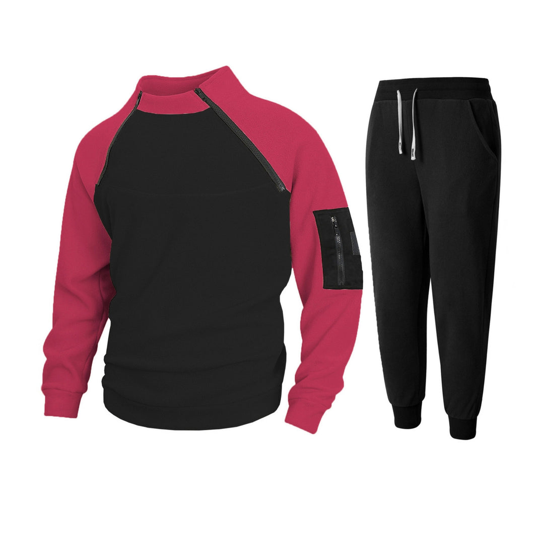 Herren Sportliches Oberteil mit funktionalem Reißverschluss und komfortabler Jogginghose Echoarchiv