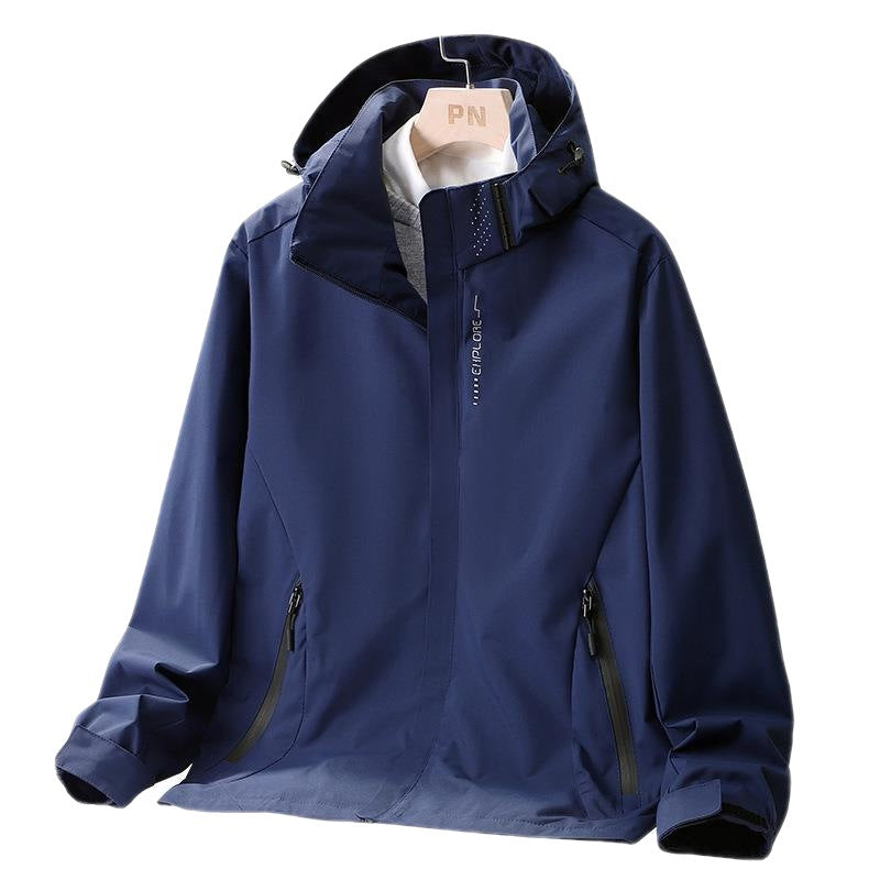 Damen Leichte Softshell-Kapuzenjacke mit winddichter Sturmleiste und verdeckten Reißverschlusstaschen – Célinea