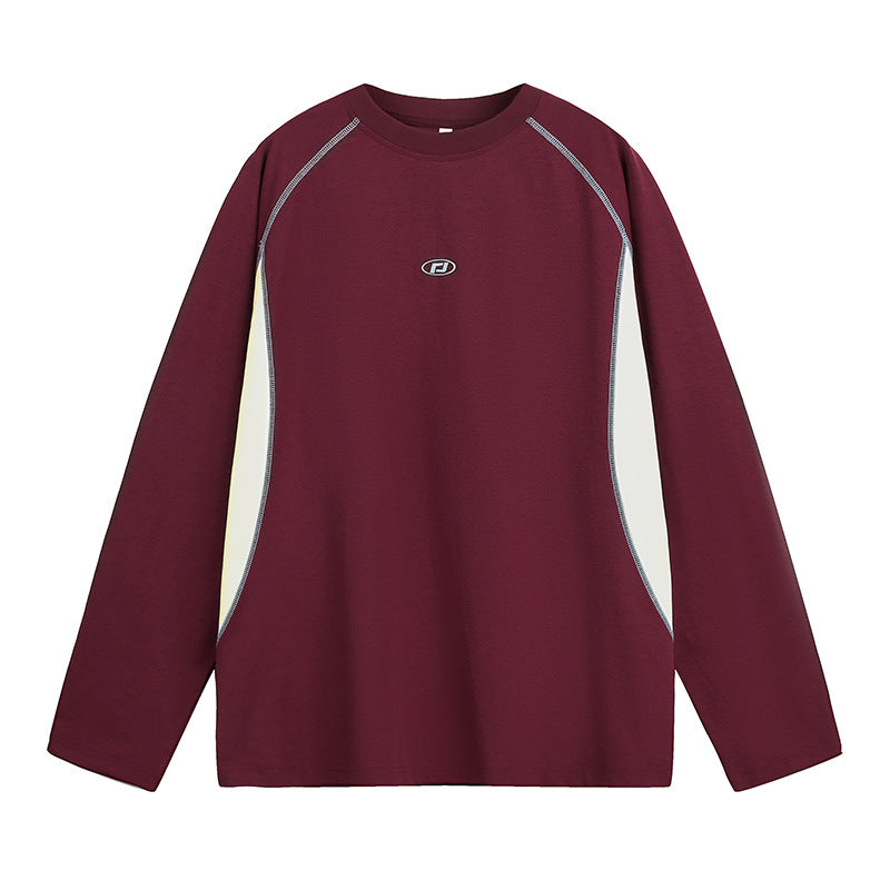 Unisex Relaxed-Fit Langarm-Sweatshirt mit kontrastierenden Seiteneinsätzen und Raglannähten Echo Archiv