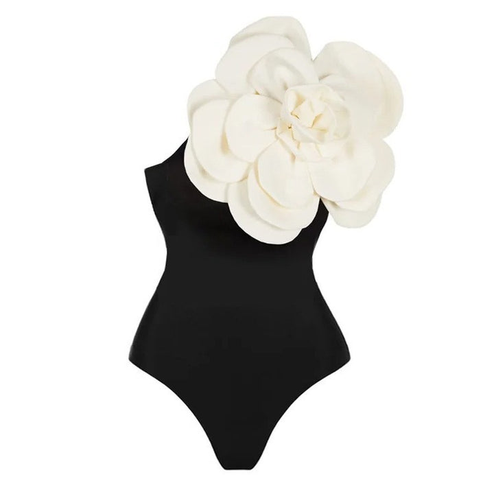 Damen Eleganter Einteiler mit kunstvoller Blumendekoration Echo Archiv