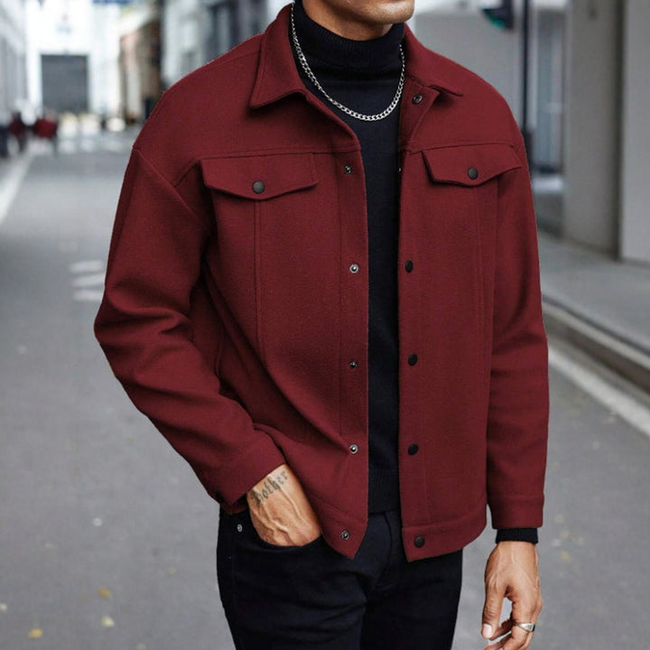 Herren lässige Overshirt Jacke mit modernen Details Echoarchiv
