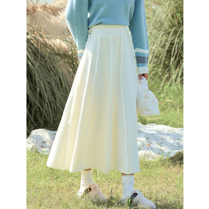 Damen Eleganter und fließender Maxirock Echo Archiv