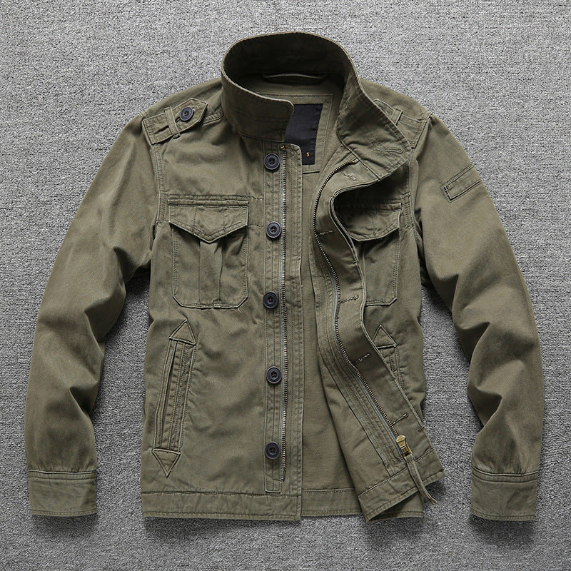 Herren Gefütterte Utility-Fieldjacke mit Teddykragen und Mehrfachtaschen Echoarchiv